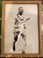 Uniek ingelijst portret van Kylian Mbappé en LED-verlichting, Verzamelen, Sportartikelen en Voetbal, Ophalen, Zo goed als nieuw