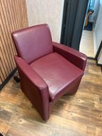 Sta op stoel - Bordeaux rood leer, Huis en Inrichting, Fauteuils, Ophalen of Verzenden, Zo goed als nieuw, Leer, 75 tot 100 cm