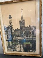 Pentekening Schiedam door Jan de Londe 1937, Antiek en Kunst, Kunst | Tekeningen en Foto's, Ophalen of Verzenden