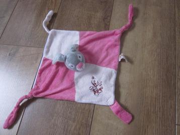 RODADOU RODA pluche roze-wit knuffel-speendoekje hertje  beschikbaar voor biedingen