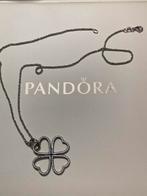 Pandora Klavertje Hanger met Strass, Sieraden, Tassen en Uiterlijk, Kettingen, Ophalen of Verzenden, Zo goed als nieuw, Zilver