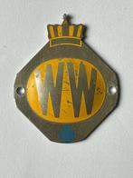 Klein geel ANWB WW embleem. T.b.v. Oldtimer motor., Gebruikt, Ophalen of Verzenden, Gebruiksvoorwerp