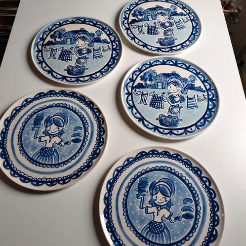 Blond Amsterdam pannenkoeken borden 5 stuks, Huis en Inrichting, Keuken | Servies, Zo goed als nieuw, Bord(en), Blond Amsterdam