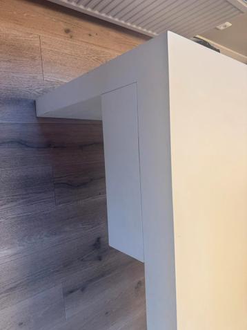 Gratis. Groot Massief Houten Bureau 220 cm met Laden - afbeelding 3