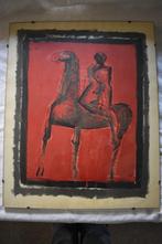 zeefdruk Marino Marina Cavallo e cavaliere 1955, Antiek en Kunst, Kunst | Litho's en Zeefdrukken, Ophalen of Verzenden