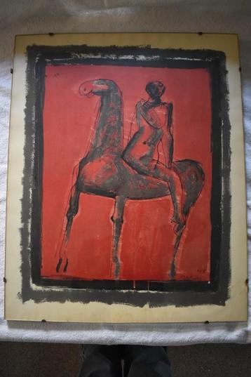 zeefdruk Marino Marina Cavallo e cavaliere 1955 beschikbaar voor biedingen