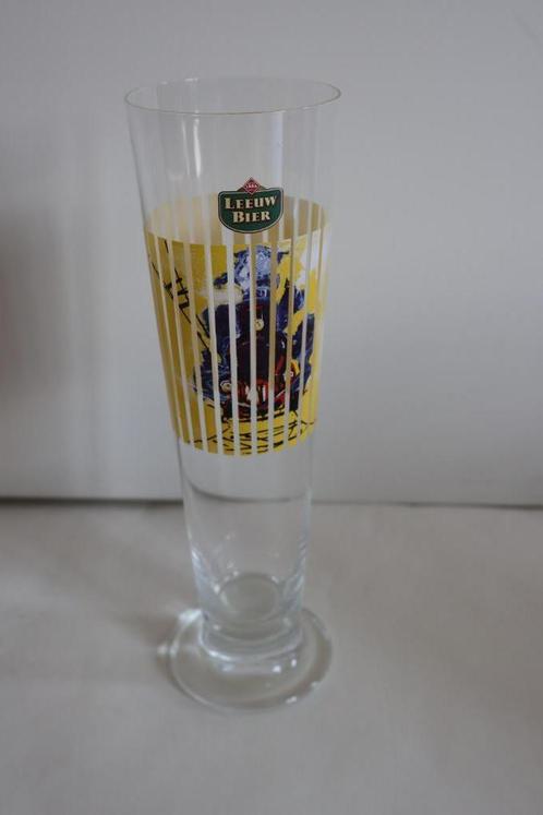 Collectors item: Bierglas De Leeuw Bier, station Valkenburg, Verzamelen, Glas en Borrelglaasjes, Zo goed als nieuw, Bierglas, Ophalen of Verzenden