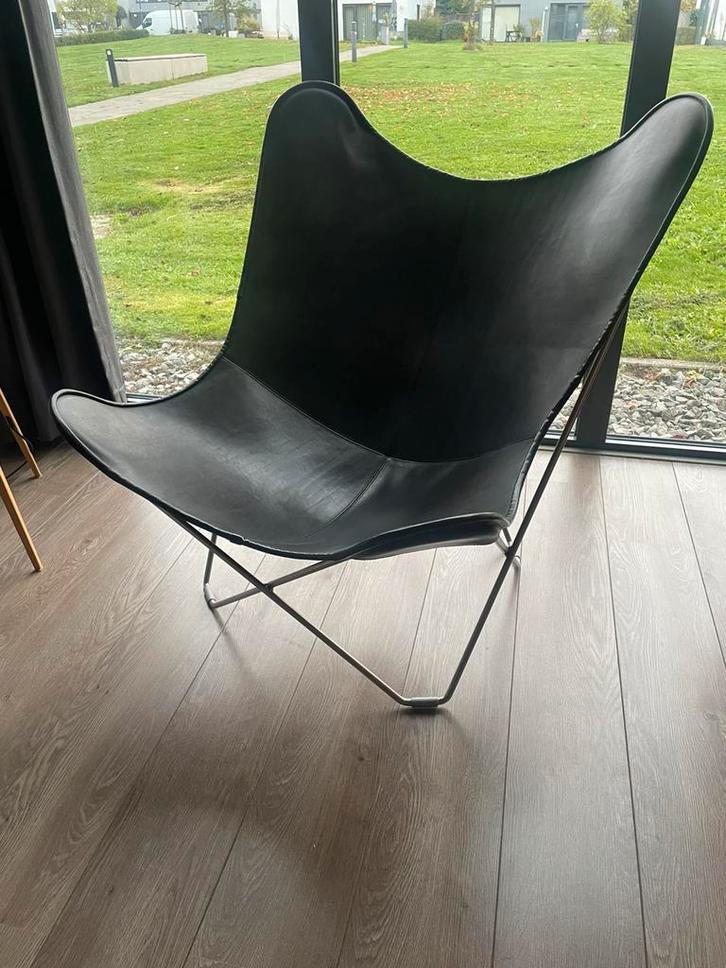 Cuero - Pampa Mariposa Butterfly chair, Huis en Inrichting, Fauteuils, Zo goed als nieuw, Leer, Ophalen of Verzenden