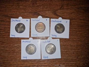 Speciale 2 euromunten (G) Duitsland 2009 beschikbaar voor biedingen