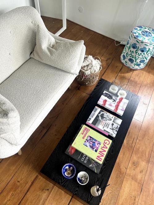 WOOOD Zwarte Salontafel, Huis en Inrichting, Tafels | Salontafels, Gebruikt, Minder dan 50 cm, 50 tot 100 cm, 50 tot 100 cm, Rechthoekig