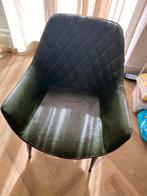 Loods5 leren stoel groen, Huis en Inrichting, Stoelen, Ophalen, Gebruikt, Twee, Overige kleuren