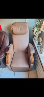 Lichtbruine verstelbare relax fauteuil Fitform, Huis en Inrichting, Stoelen, Ophalen, Gebruikt, Eén
