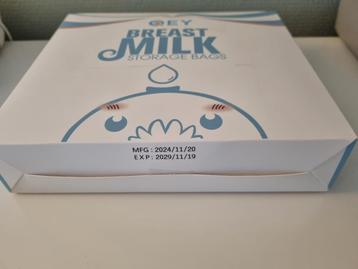 Qey moedermelk bewaarzakjes 2 dozen 120 stuks  beschikbaar voor biedingen