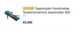 VEVOR Tegelsnijder 600mm - Handmatige Tegelsnijmachine, Ophalen of Verzenden, Nieuw