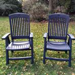 Tuinstoelen Hartman donkerblauw, Tuin en Terras, Tuinstoelen, Ophalen, Gebruikt, Kunststof, Verstelbaar
