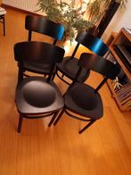 Set van 4 eettafel stoelen, kleur zwart, Idolf, Ophalen, Zwart, Zo goed als nieuw, Hout
