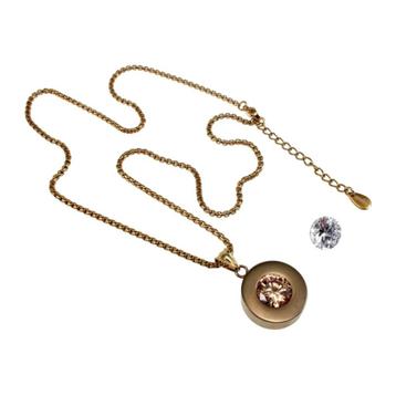 Jasseron Ketting + Hanger Dames Verguld RVS Schroefhanger +  beschikbaar voor biedingen