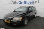Volvo V70 2.4 CNG Bi-Fuel met leer en trekhaak (bj 2005), Auto's, Volvo, Voorwielaandrijving, Zwart, Overige brandstoffen, Zwart