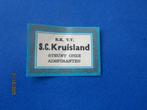 Voetbalclub S.C. Kruisland Lucifer Etiket 1956, Ophalen of Verzenden, Gebruikt, Luciferdoosjes of -merken