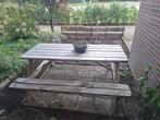 Grote Houten Picknicktafel, Ophalen, Gebruikt, Rechthoekig, Hout