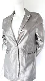 IBANA METALLIC ZILVER LEREN BLAZER MAAT 38 (NEW €380)💖💖💖, Maat 38/40 (M), Overige kleuren, Ophalen of Verzenden, Zo goed als nieuw