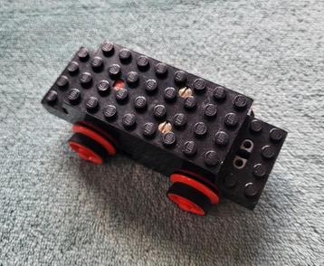 Lego trein 4,5 Volt blauwe rails locomotief motor + wielen. beschikbaar voor biedingen