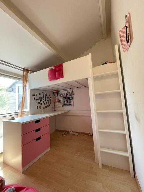 Hoogslaper Stuva IKEA + bureau en vele extra’s, Kinderen en Baby's, Kinderkamer | Stapelbedden en Hoogslapers, Gebruikt, Hoogslaper