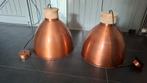 Grote koper kleurige koepel hanglamp. Twee stuks beschikbaar, Ophalen, Zo goed als nieuw, Metaal, Minder dan 50 cm
