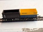 modeltrein Ho lima container wagon, Hobby en Vrije tijd, Modeltreinen | H0, Gebruikt, Gelijkstroom, Wagon, Ophalen of Verzenden