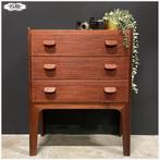 Teak houten ladekastje van Poul M. Volther Denemarken Kasthe, Ophalen, Teakhout, Zo goed als nieuw, 3 of 4 laden
