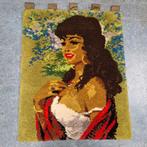 Vintage wandkleed jaren 70 smyrna smyrnafix dame, Ophalen of Verzenden, Huis en Inrichting