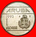 Ⰿ NETHERLANDS (1986-2013): ARUBA 1 FLORIN 1993! BEATRIX!, Ophalen of Verzenden, Midden-Amerika, Losse munt