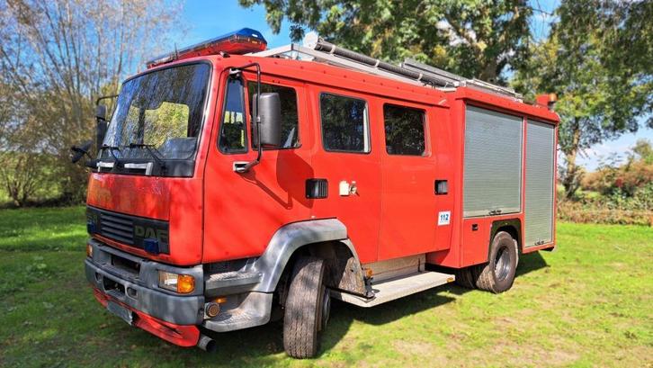Brandweer | DAF Brandweerauto 2001 – Ziegler pomp - 1500 ltr, Auto's, Vrachtwagens, Particulier, ABS, Dakrails, Mistlampen, Trekhaak