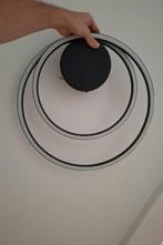 Moderne LED-plafondlamp — zwart centrum + 2 verlichte ringen, Ophalen, Zo goed als nieuw, Modern