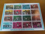 Vintage vel met postzegels uit Republica de guinea, Ophalen of Verzenden