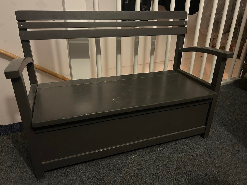 Oude Klepbankje voor Kinderen - Donkergrijs, Gebruikt, Kast, 75 tot 100 cm, Minder dan 50 cm
