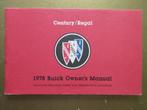 1978 BUICK Century/Regal Owner's Manual, Engels, Ophalen of Verzenden