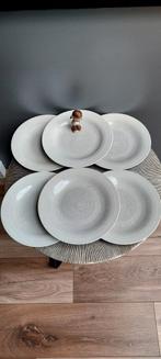 6 Vintage Ikea Anne Nilsson grote Swirl design diner borden, Gebruikt, Ophalen of Verzenden, Bord(en), Overige stijlen
