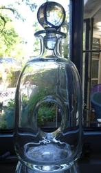 Tarnow Polen: grote karaf met stop en Donut Hole, Antiek en Kunst, Antiek | Glas en Kristal, Ophalen of Verzenden