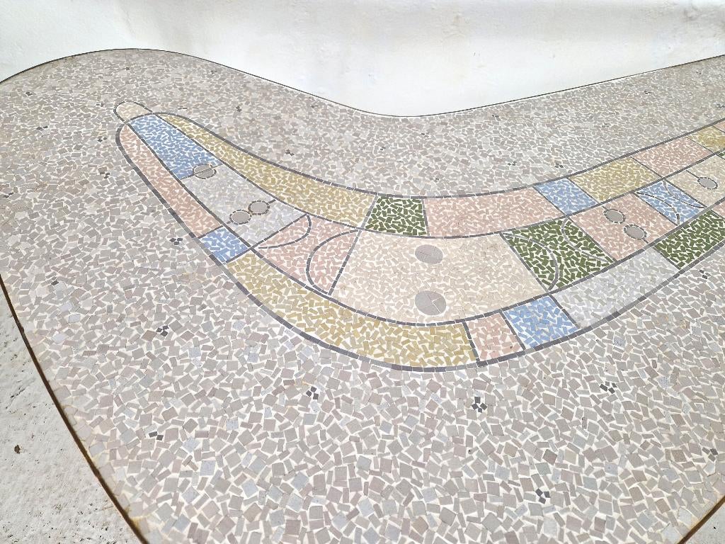 XL Berthold Müller Mozaïek Salontafel, Ophalen, Gebruikt, -, 50 tot 100 cm