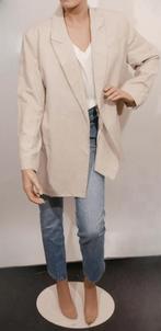 CALVIN KLEIN beige linnen/katoen regular blazer maat 42 ZGAN, Beige, Maat 42/44 (L), Ophalen of Verzenden, Zo goed als nieuw