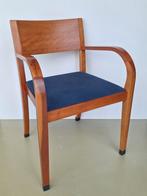 vintage ARCO Dutch design houten eetkamerstoel arm-stoel, Huis en Inrichting, Stoelen, Ophalen, Blauw, Eén, Hout