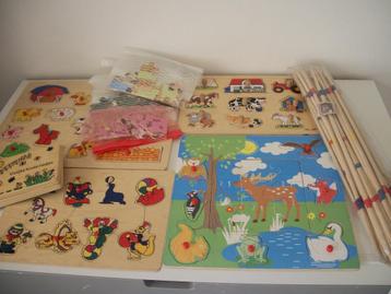 4x Houten Puzzel - zgan p.stuk beschikbaar voor biedingen