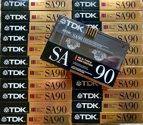 NOS TDK SA90 NIEUW 1990 cassettebanden SA-90 SA 90 cassettes, Cd's en Dvd's, Cassettebandjes, Nieuw in verpakking, Onbespeeld