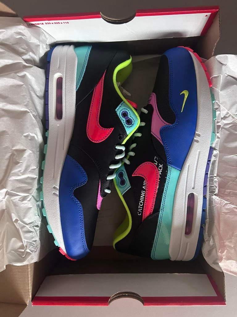 Nike Air Max 1 Hyper Grape(parachute) maat 44 nieuw., Kleding | Heren, Schoenen, Overige kleuren, Nieuw, Ophalen of Verzenden