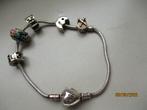 Sim-Kids zilveren 925 armband me bedels,5 stuks, 12 gram., Gebruikt, Ophalen of Verzenden, Met bedels of kralen, Zilver