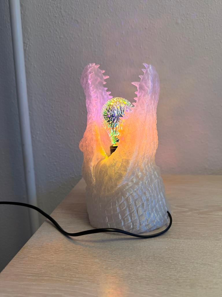 Lamp krokodillen kop tafellamp, Ophalen of Verzenden, Zo goed als nieuw, Minder dan 50 cm