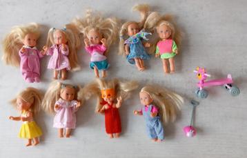 9 nette kleine Simba poppetjes (ca 12 cm.) beschikbaar voor biedingen