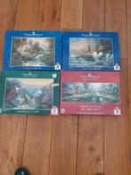 4 puzzels Thomas kinkade zeer bijzondere metallic en 3 luik, Ophalen of Verzenden, Meer dan 1500 stukjes, Zo goed als nieuw, Legpuzzel