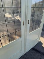 Set schuif / en-suite deuren met glas in lood 209x166cm., Ophalen
